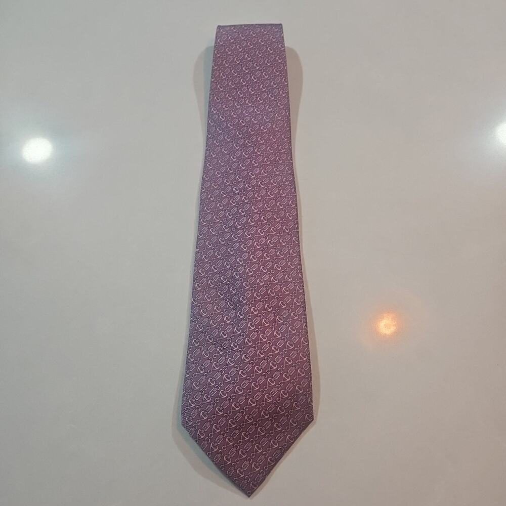 Bijoux Terner Genuine Silk Tie Purple/Mauve/Maroon Pattern Designer Neck Tie